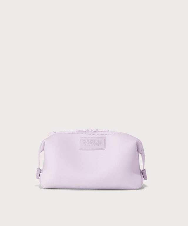 Dagne Dover large Hunter Toiletry Bag in a soft purple with grey undertones.