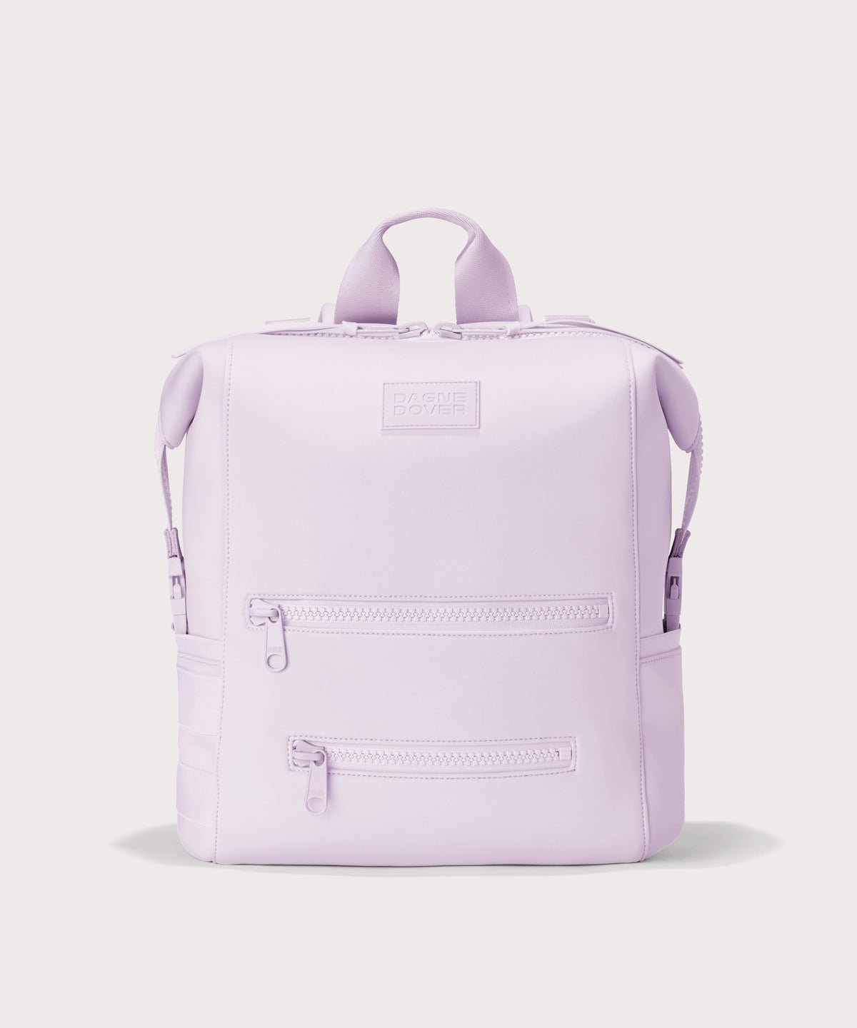 Dagne Dover Large Indi Diaper Backpack in a soft purple with grey undertones.