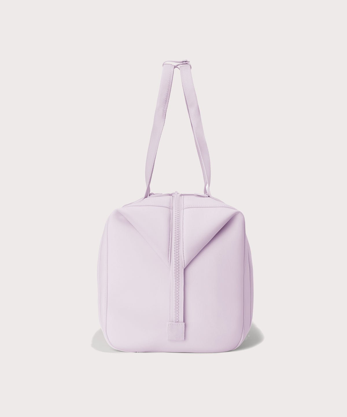 Large Landon Carryall in a soft purple with grey undertones, side view
