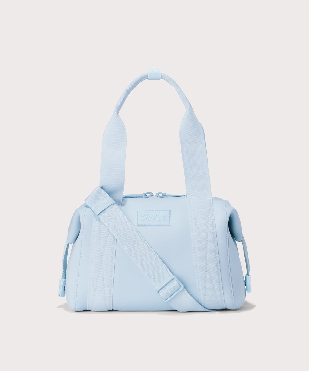 small Landon Carryall in an airy, lighter sky blue