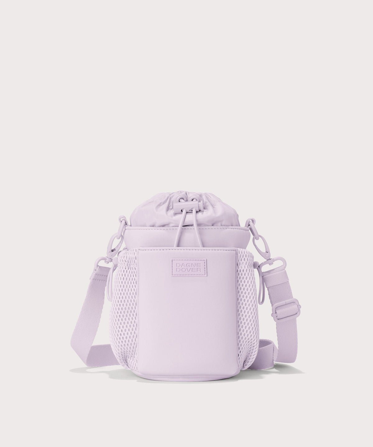 Dagne Dover Sloan Water Bottle Sling in a soft purple with grey undertones .
