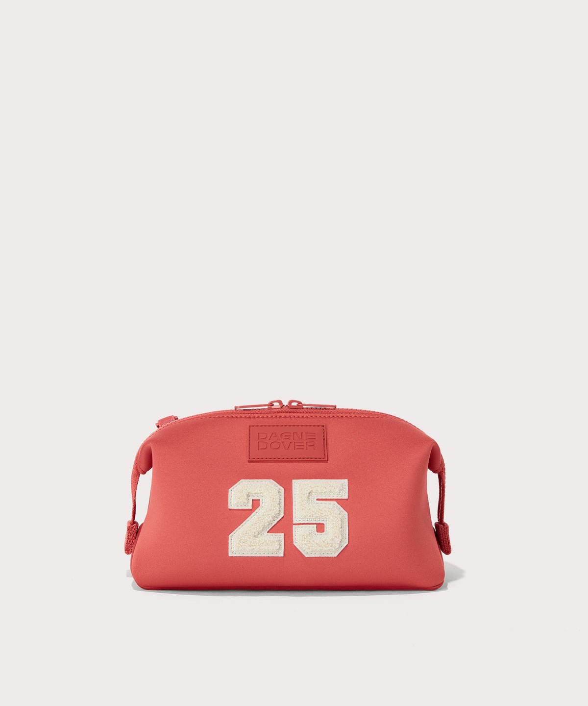 Dagne Dover large Hunter Toiletry Bag in a poppy, vintage wash red.
