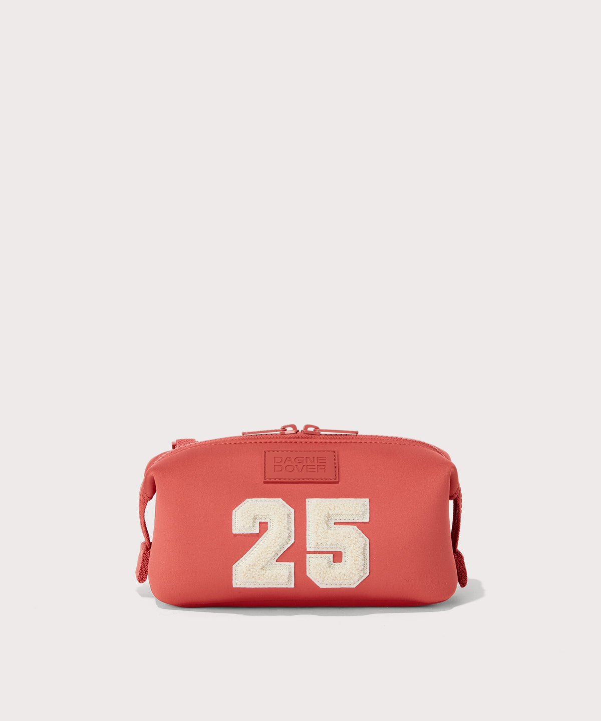 Dagne Dover Small Hunter Toiletry Bag in a poppy, vintage wash red.