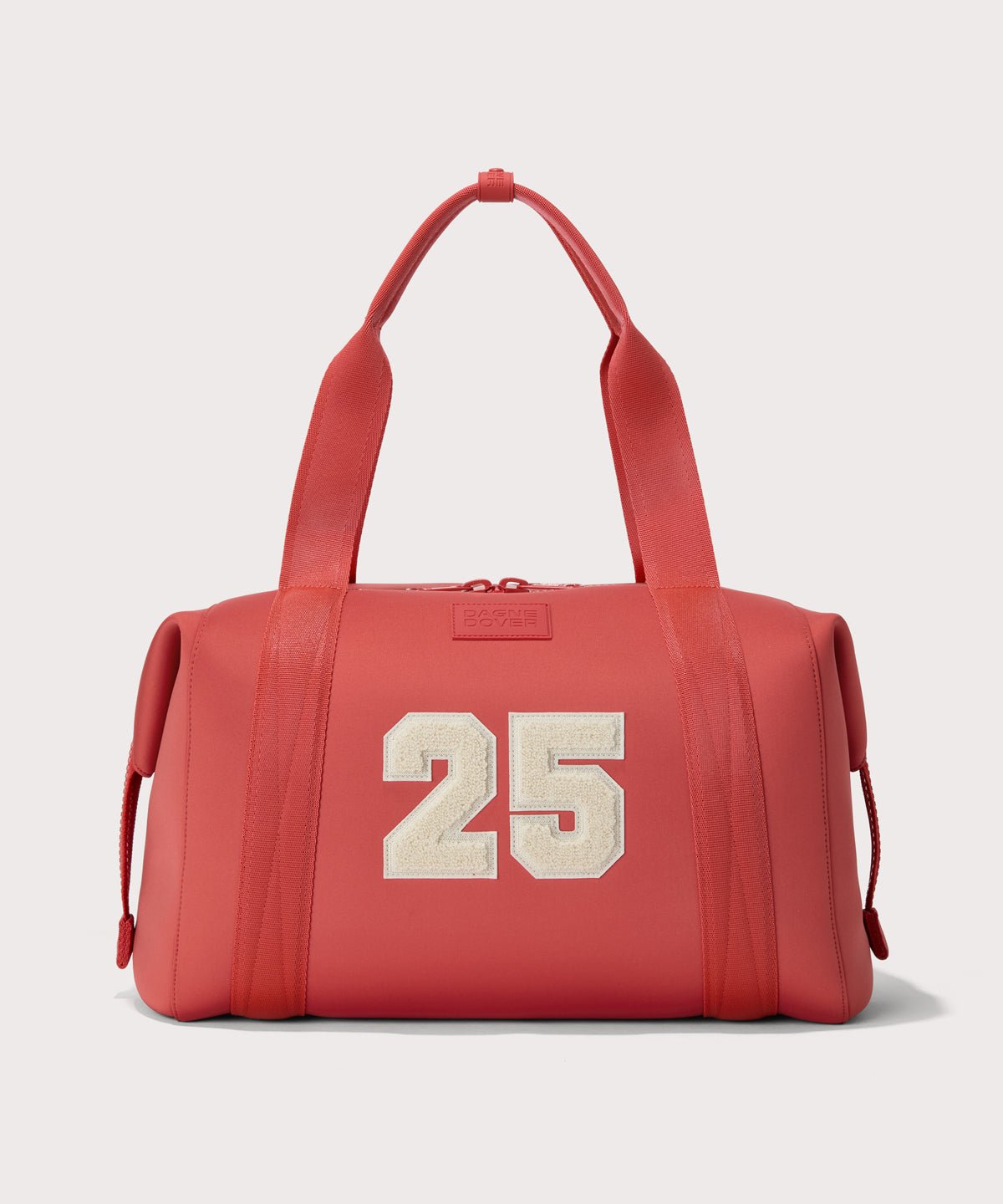Large Landon Carryall in a poppy, vintage wash red