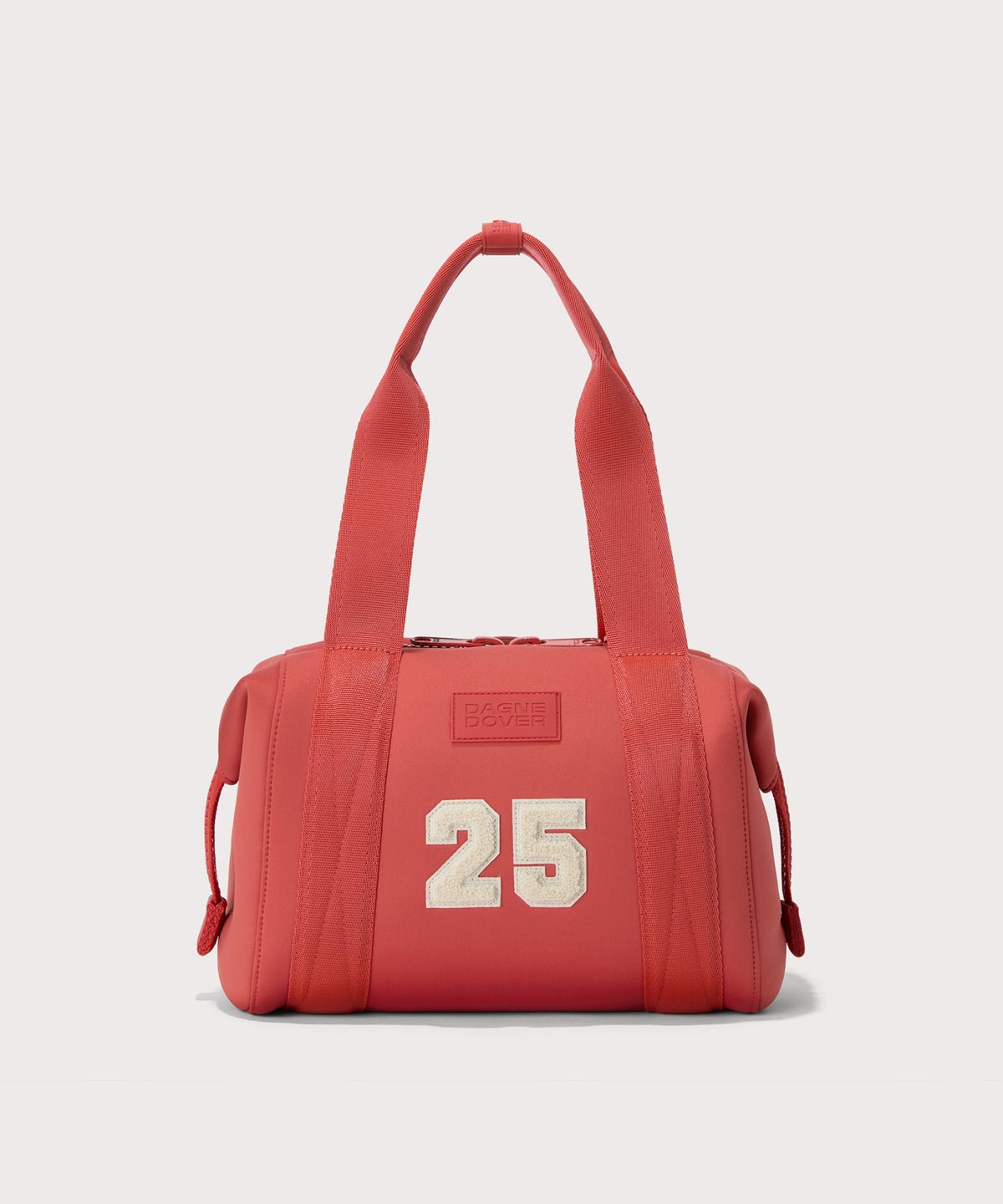 small Landon Carryall in a poppy, vintage wash red
