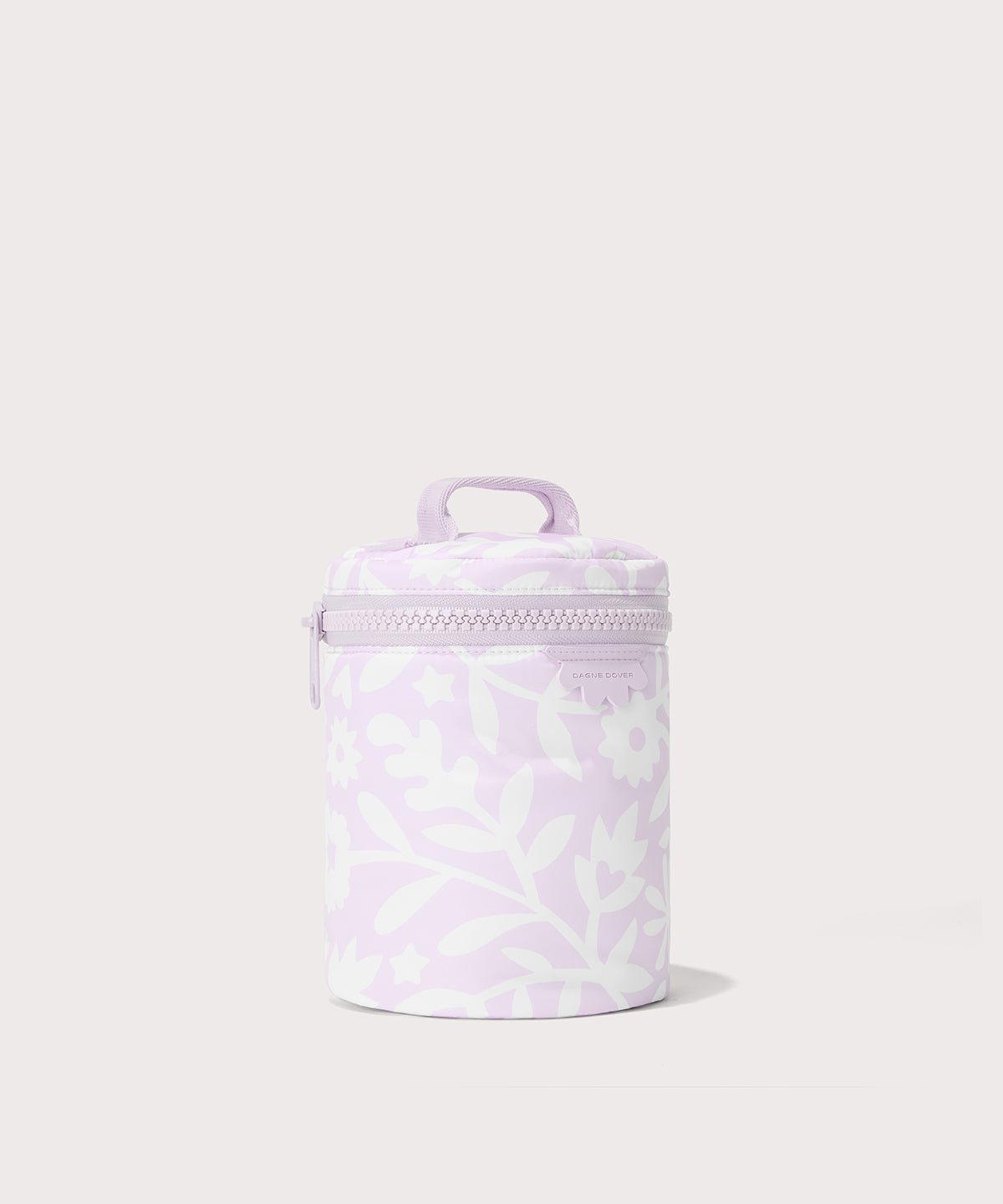 Dagne Dover large Mila Toiletry Pouch in black seen from an angle.
