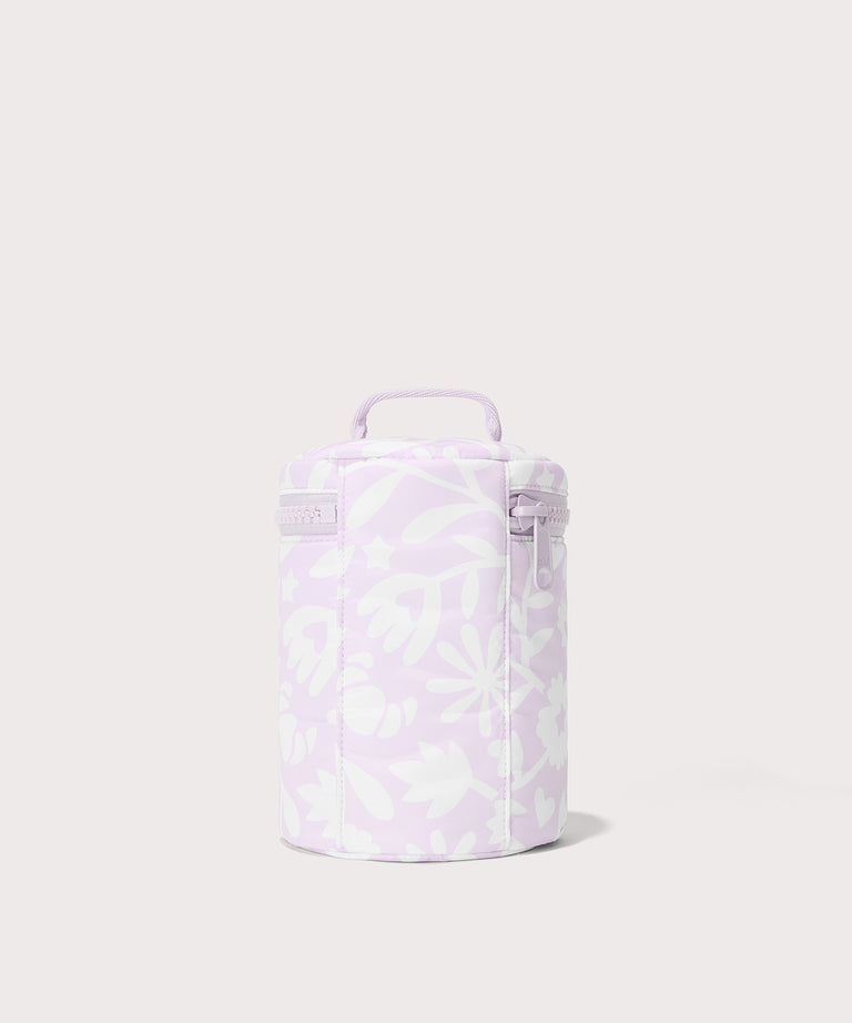 Dagne Dover large Mila Toiletry Pouch in black seen from the back.
