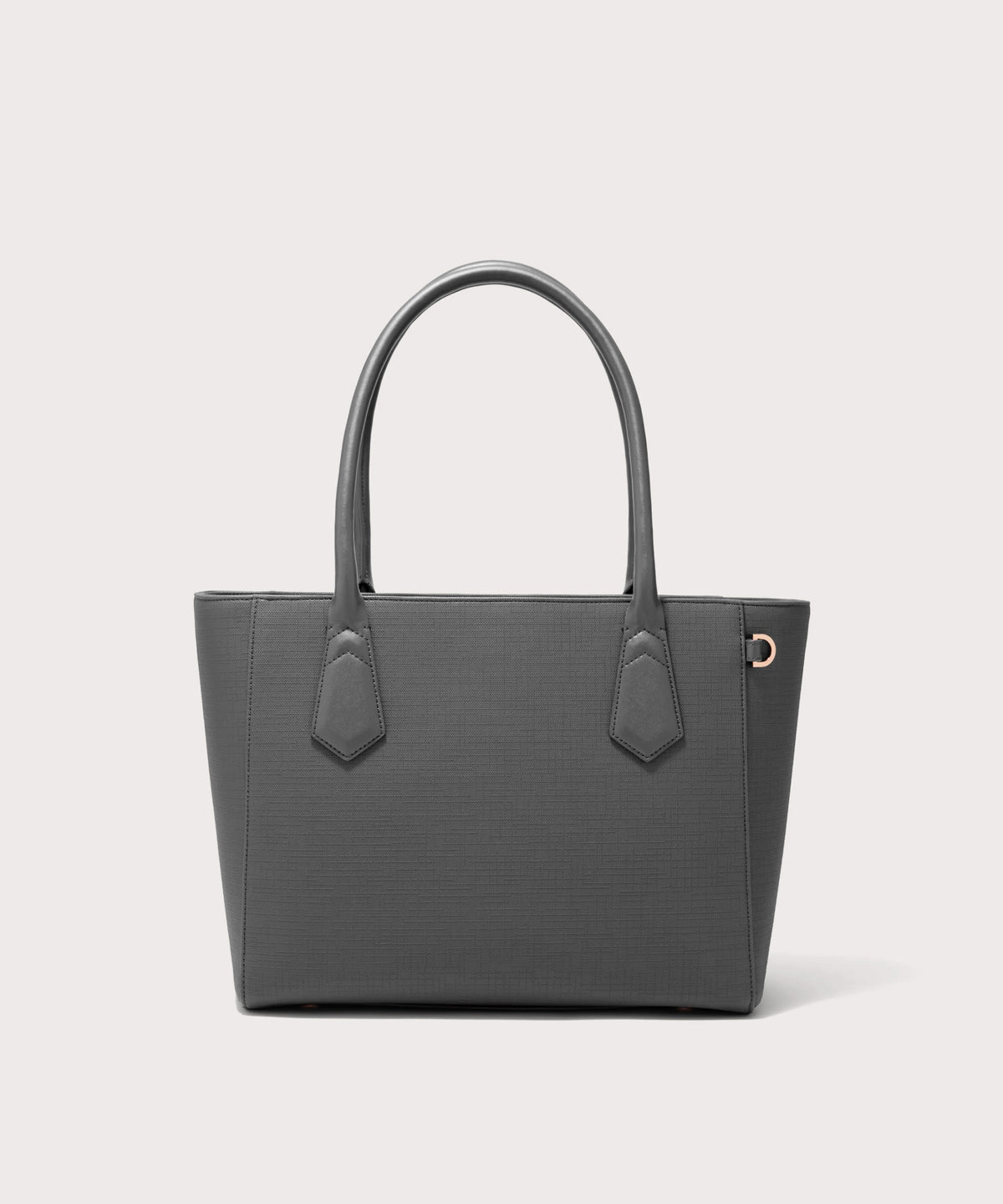 Dagne Dover classic Signature Leather Tote in grey.
