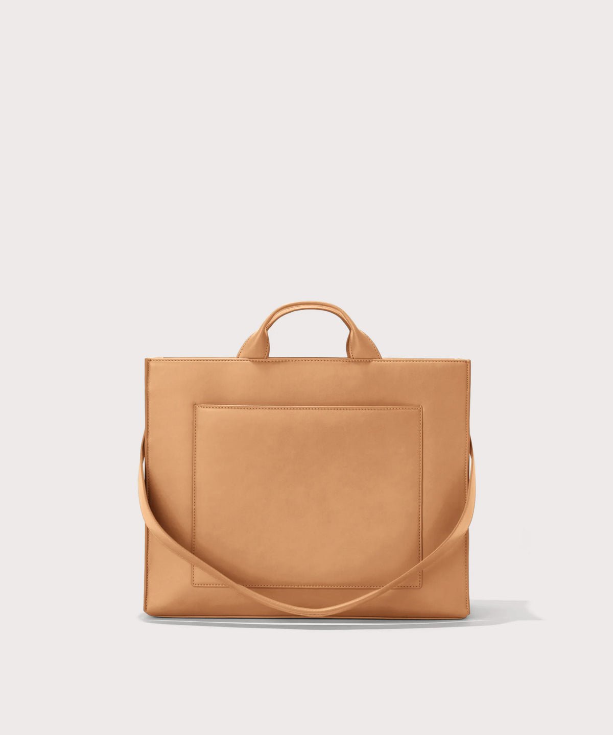 Dagne Dover medium vegan Daily Tote in brown with the 11" shoulder strap