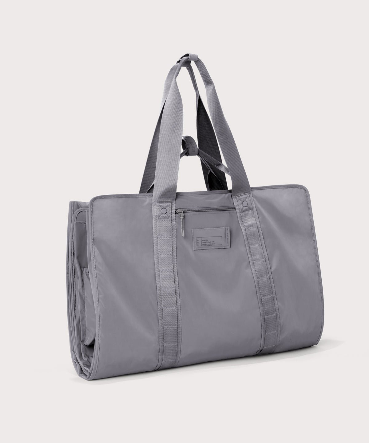3/4 front view of Capri garment bag in ash
