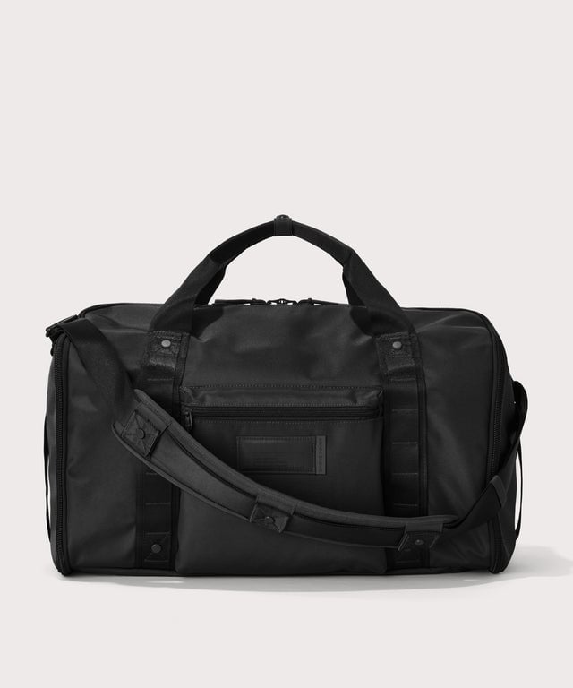 Front view of Monaco garment duffle in black
