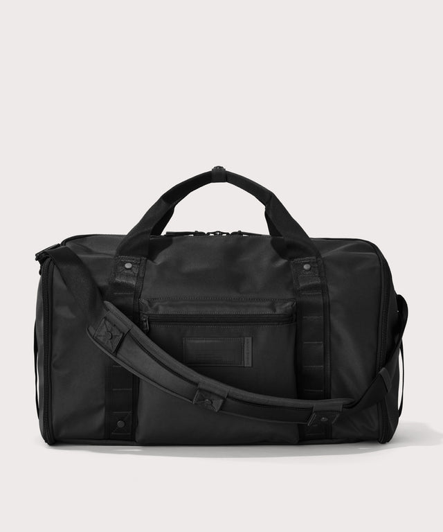 Front view of Monaco garment duffle in black
