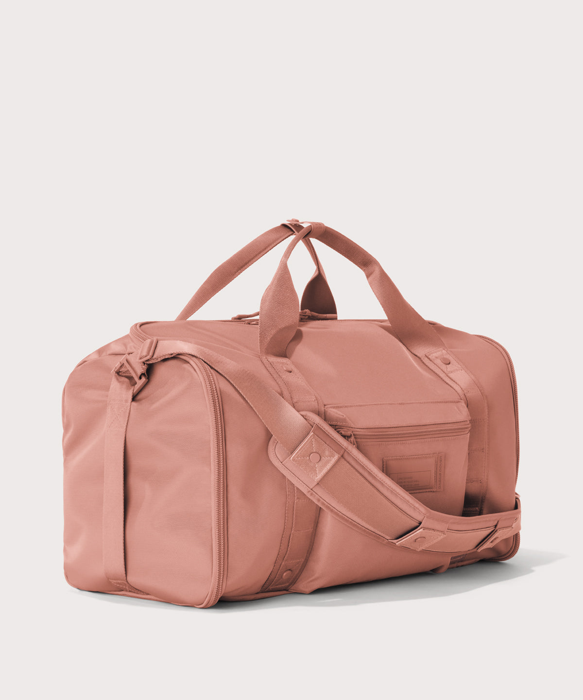 3/4 front view of Monaco garment duffle in warm dust
