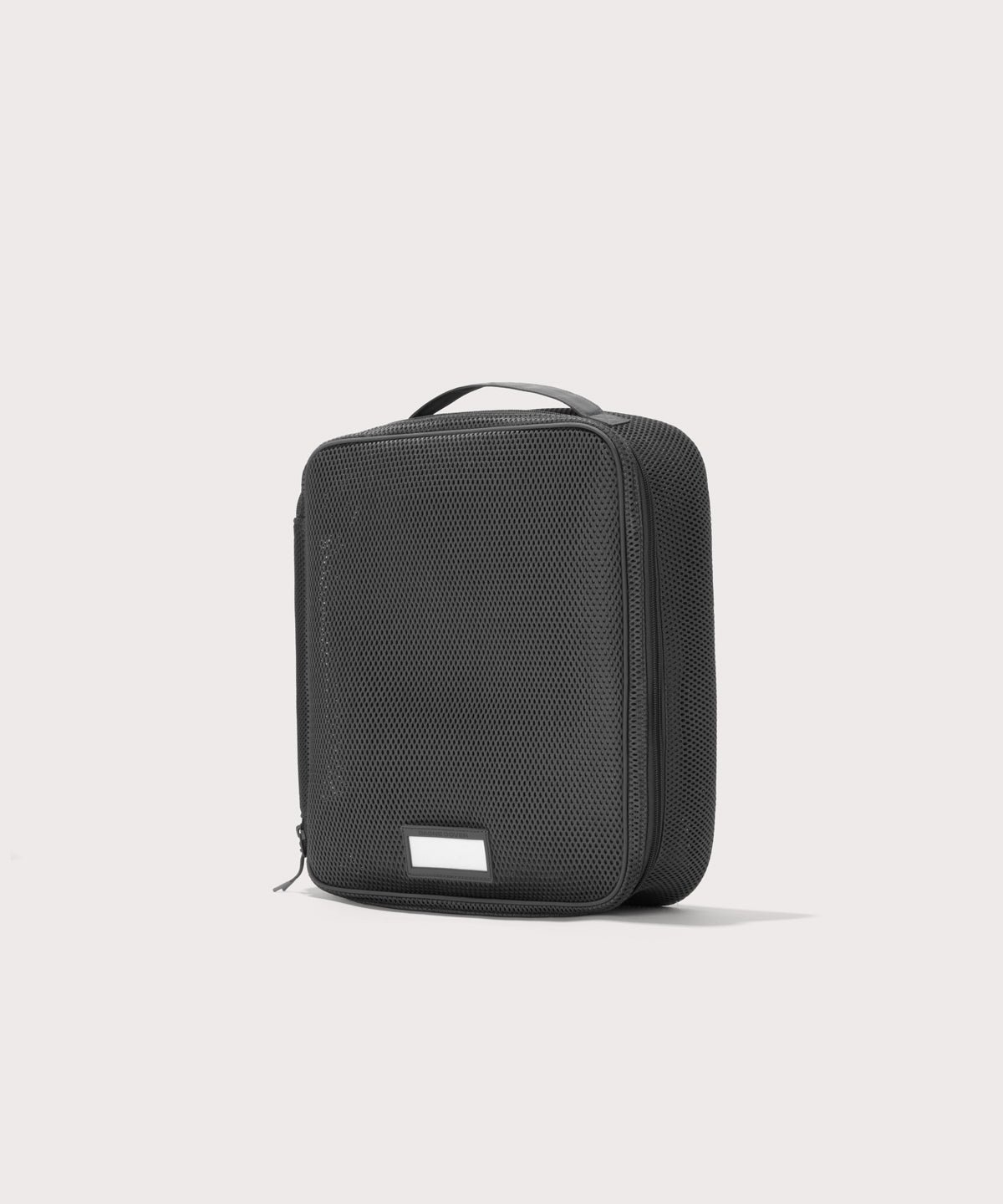 3/4 view of Large Roma packing cube in carbon black
