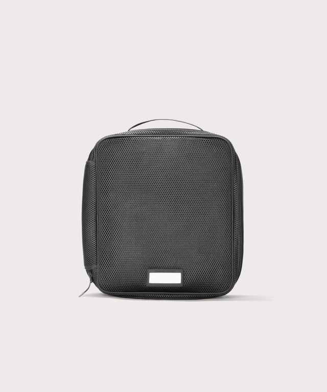 Front view of Large Roma packing cube in carbon black
