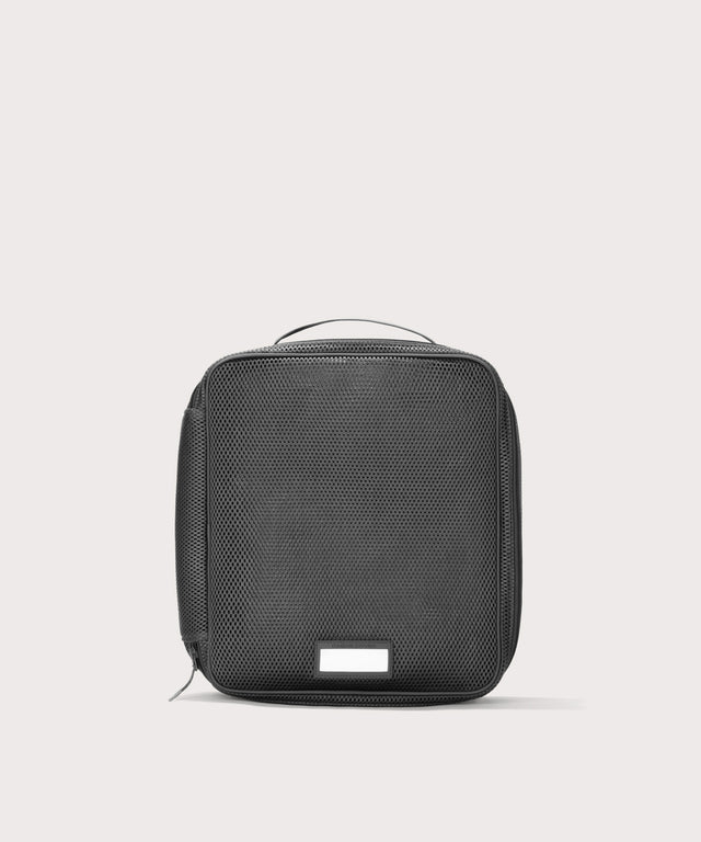 Front view of Large Roma packing cube in carbon black