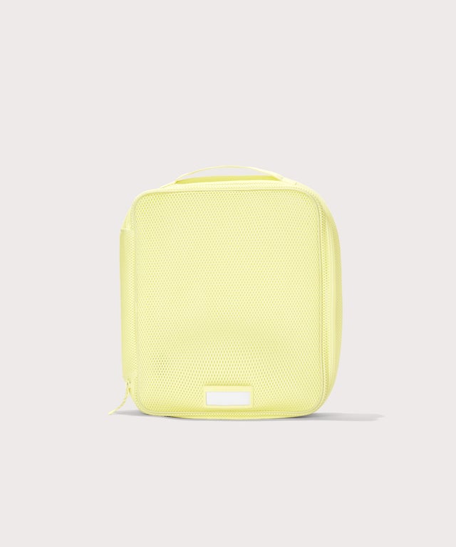Front view of Large Roma packing cube in citrine
