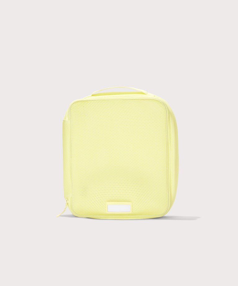 Front view of Large Roma packing cube in citrine
