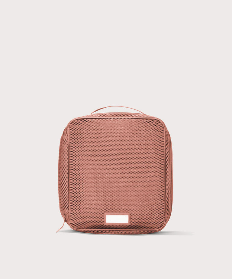 Front view of Large Roma packing cube in warm dust pink