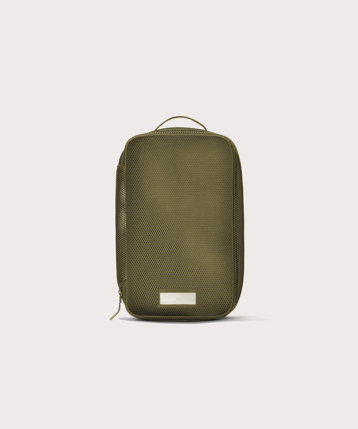 Front view of medium Roma packing cube in dark green
