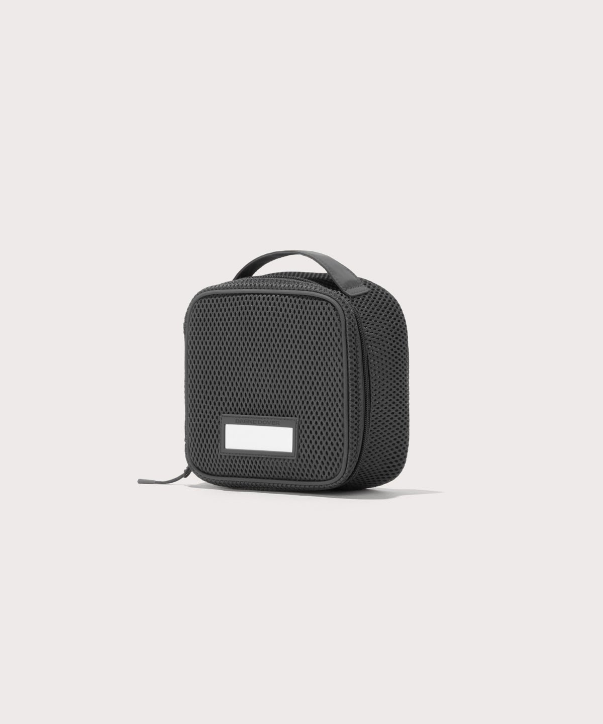 3/4 view of small Roma packing cube in carbon black
