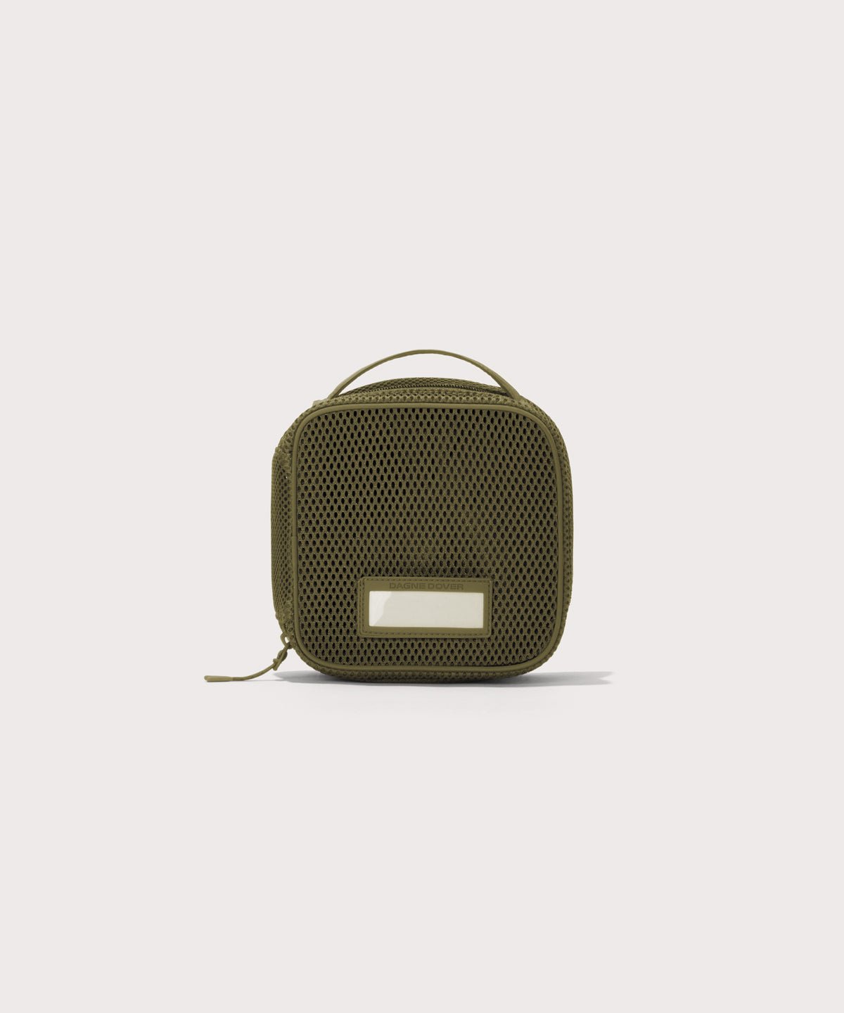 Front view of small Roma packing cube in dark green
