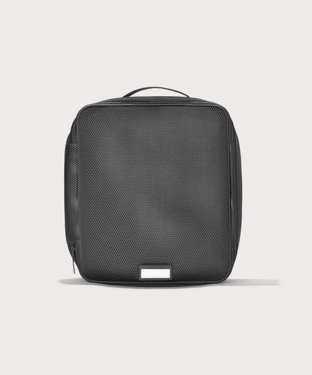 Front view of extra large Roma packing cube in carbon black
