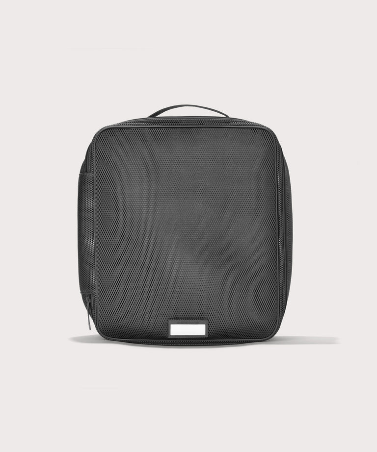 Front view of extra large Roma packing cube in carbon black
