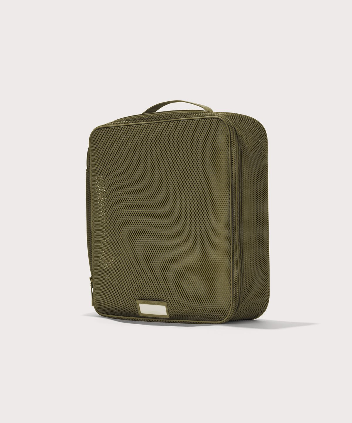3/4 view of extra large Roma packing cube in dark green

