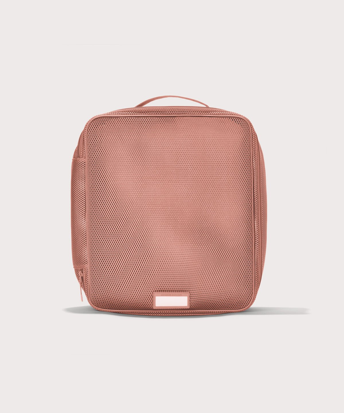 Front view of extra large Roma packing cube in warm dust pink
