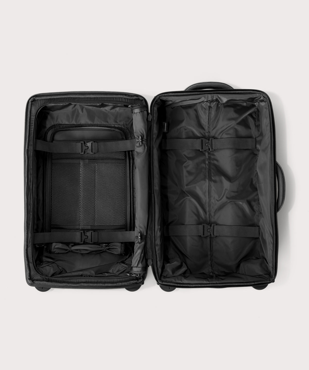 Top down of Seattle carry-on rolling luggage 23.5” in onyx 

