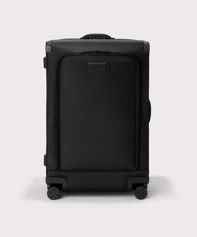 Front view of Sydney checked rolling luggage 28.5” in onyx

