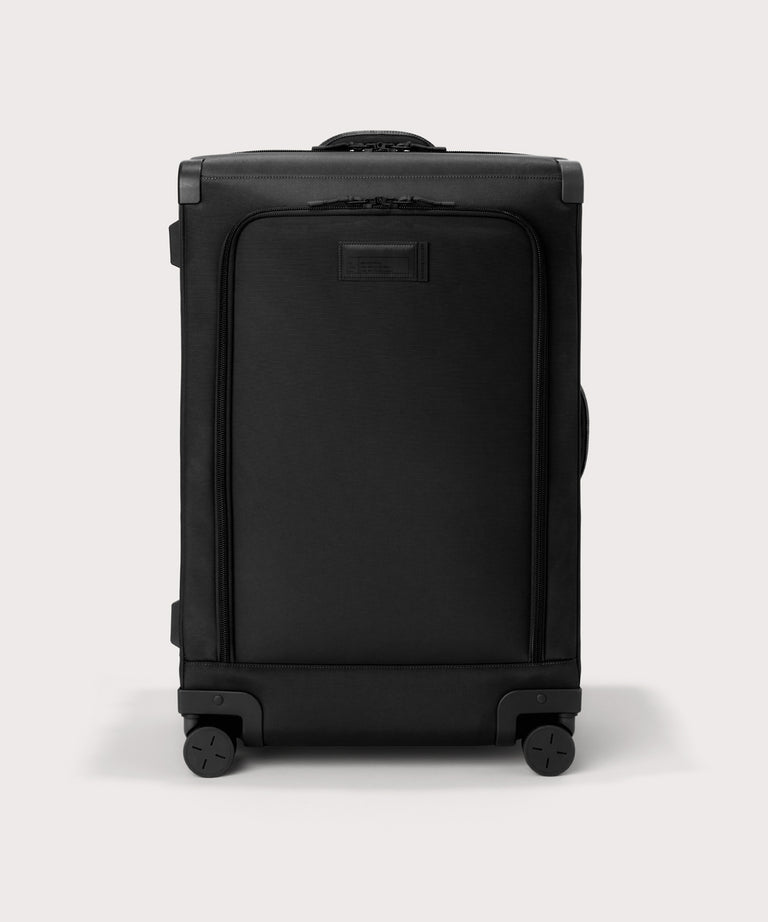 Front view of Sydney checked rolling luggage 28.5” in onyx
