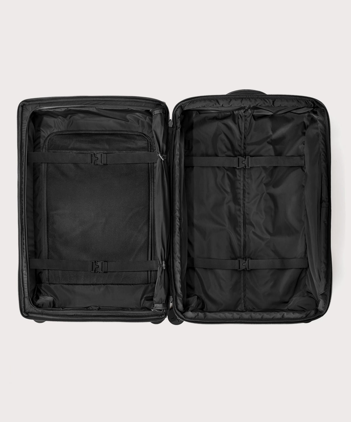 Top down of Sydney checked rolling luggage 28.5” in onyx 
