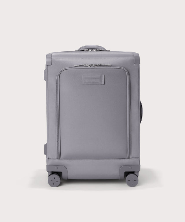 Front view of Sydney checked rolling luggage 25