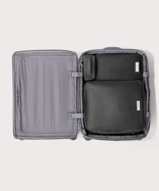 Top down of Sydney checked rolling luggage 25
