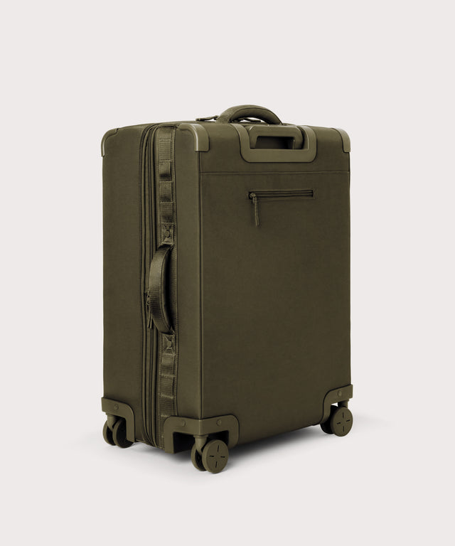 3/4 back view of Sydney checked rolling luggage 25