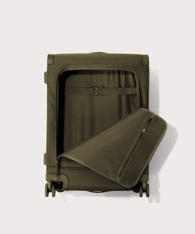 Front view of Sydney checked rolling luggage 25