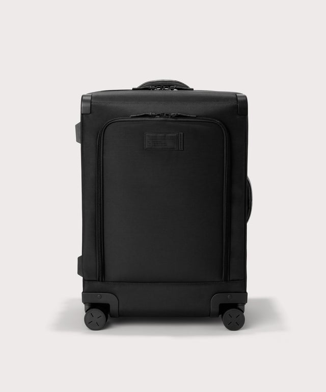 Front view of Sydney checked rolling luggage 25