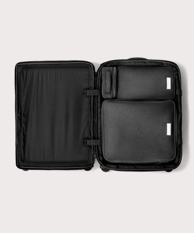 Top down of Sydney checked rolling luggage 25