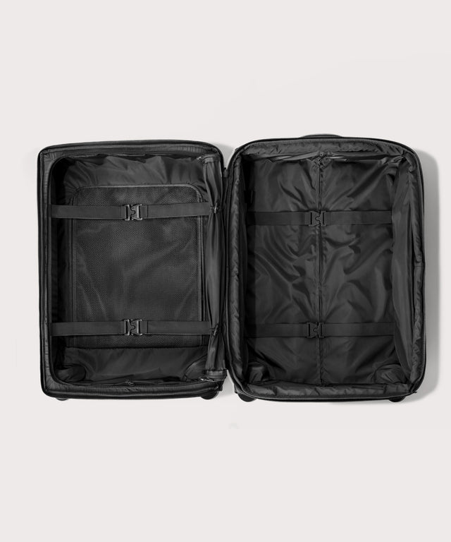 Top down of Sydney checked rolling luggage 25