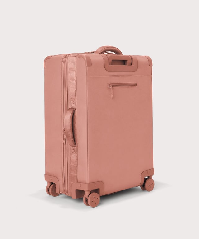 3/4 back view of Sydney checked rolling luggage 25