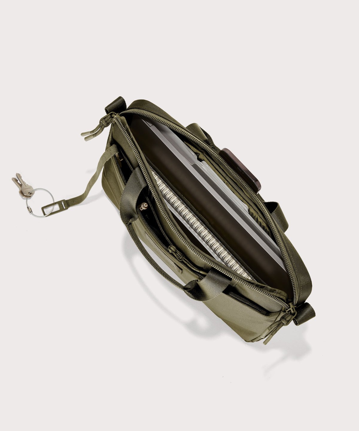 Oslo Slim Laptop Bag in Dark Moss
