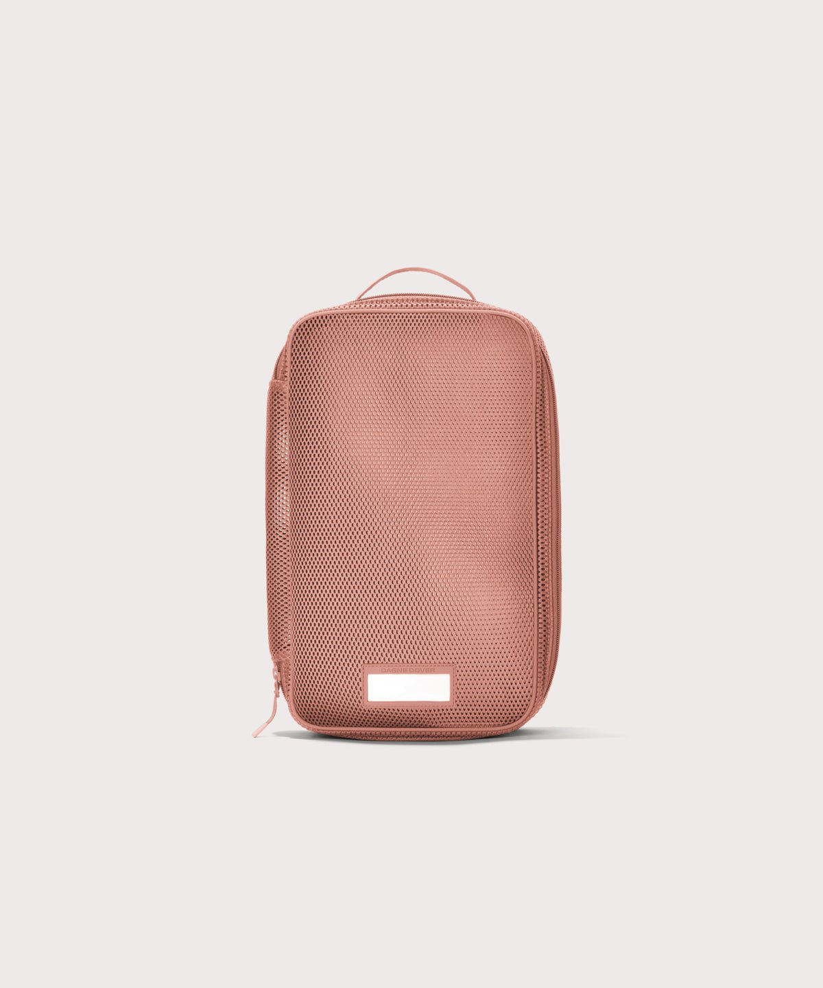 Front view of medium Roma packing cube in warm dust pink
