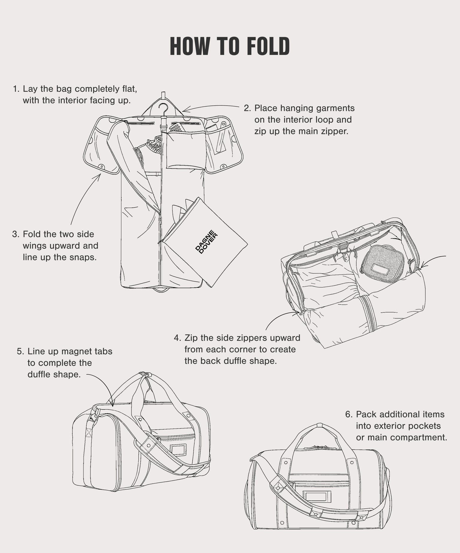 Monaco Garment Duffle in Onyx