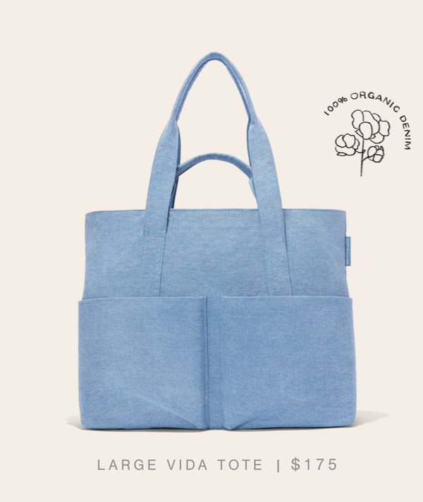 Dagne Dover Vida Large Organic Cotton Canvas Tote In Natural