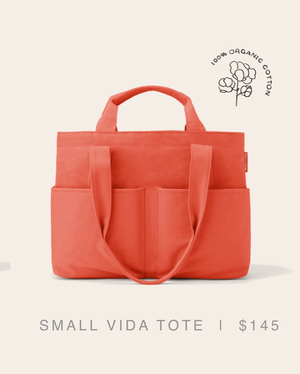 Dagne Dover Vida Large Organic Cotton Canvas Tote In Natural