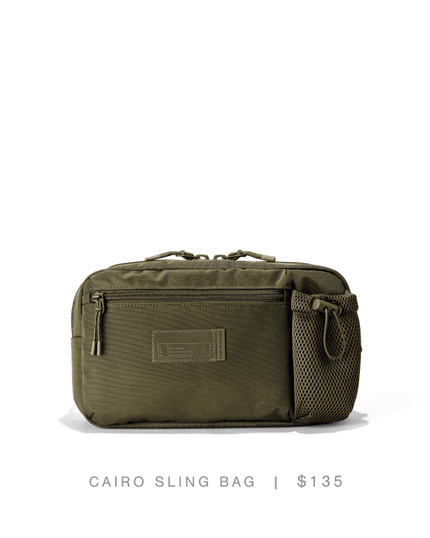 Cairo Sling Bag in Dark Moss - $135