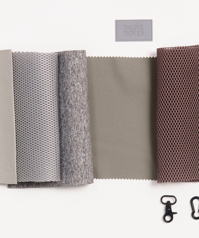 Dagne Dover neoprene material close up