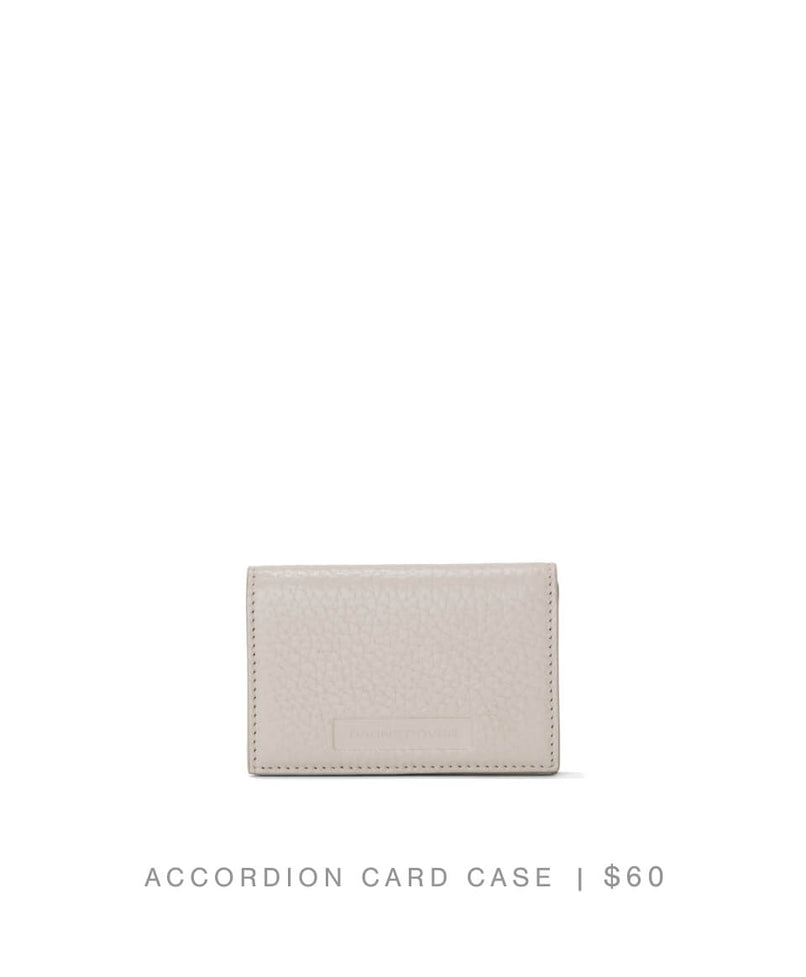 Accordion Card Case - Bone